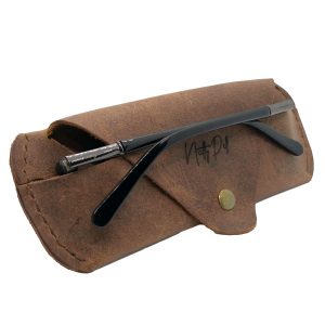 Toc pentru ochelari de vedere din piele naturala maro Natty Pell, 02MM