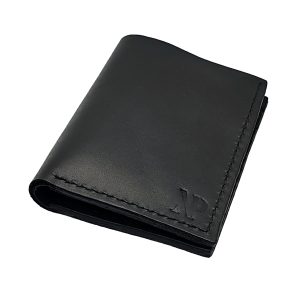 Portofel din piele naturala negru, 6 sloturi card, spațiu pentru buletin și permis